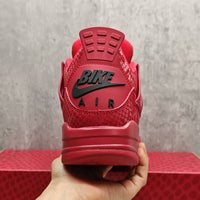Mid Top Sneakers, Red Colorway, Lace Up Design, Casual Gift for Sneaker Fans