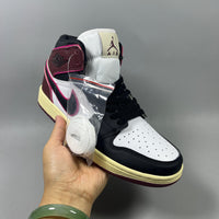 High Top Sneakers, White Black Brown Colorway, Lace Up Design, Casual Gift for Sneaker Fans