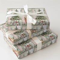 Watercolor Lab Dog Holiday Gift Wrap, Yellow Labrador Christmas Wrapping Paper, 90 GSM Fine Art Paper, Dog Lover Present Wrap