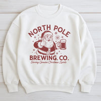 Vintage Santa Claus Beer Brewing Crewneck, North Pole Brewing Co Sweatshirt, Humorous Christmas Holiday Pullover, Xmas Beer Lover Present