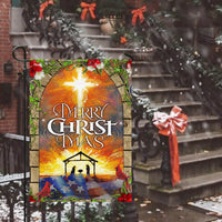 Nativity Scene Star of Bethlehem Yard Flag, Merry Christmas Garden Flag, Double Sided Christian Outdoor Flag, Holiday Lawn Decor