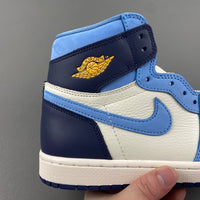 High Top Sneakers, White Blue Colorway, Lace Up Design, Casual Gift for Sneaker Fans