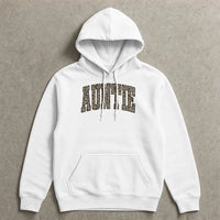 Leopard Print Varsity Aunt Sweatshirt, Auntie Hoodie, Trendy Cool Auntie Pullover, Best Aunt Ever Birthday Christmas Present for Her