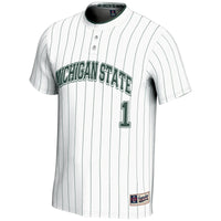 #1 Michigan State Spartans Lightweight Softball Jersey - White