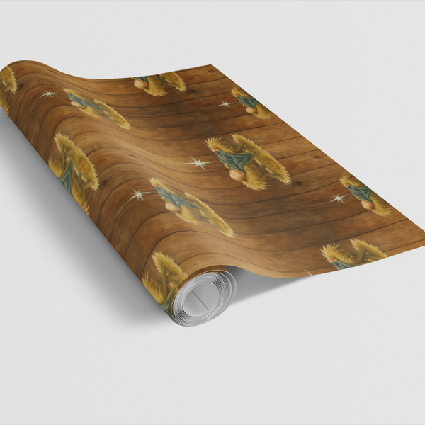 Baby Jesus Gift Wrap, Nativity Scene Wrapping Paper, Religious Holiday Wrapping Paper, Christian Christmas Gift Wrap
