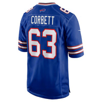 Buffalo Bills Austin Corbett Royal Team Game Jersey