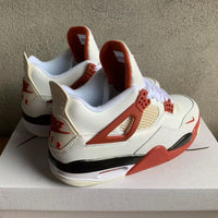 Mid Top Sneakers, Beige Red Colorway, Lace Up Design, Casual Gift for Sneaker Fans