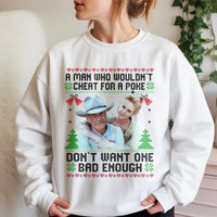 Western Ugly Christmas Sweater, Humorous Cowboy Christmas Sweatshirt, Rodeo Holiday Crewneck, Rancher Xmas Pullover, Country Western Present