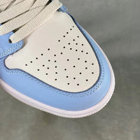 Low Top Sneakers, Blue White Colorway, Lace Up Design, Casual Gift for Sneaker Fans