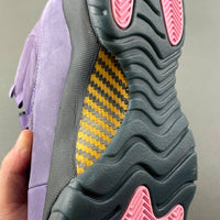 High Top Sneakers, Purple Black Colorway, Lace Up Design, Casual Gift for Sneaker Fans