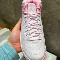 High Top Sneakers, White Pink Colorway, Lace Up Design, Casual Gift for Sneaker Fans