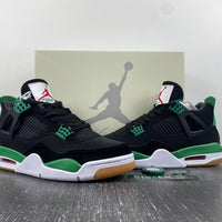 Sneakers, Black Green Colorway, Leather Footwear, Lace Up Design, Casual Gift for Sneaker Fans