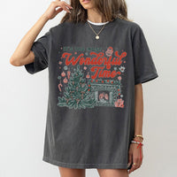 Retro Holiday Fireplace Shirt, It's the Most Wonderful Time Christmas T-Shirt, Comfy Xmas Aesthetic Tee, Festive Family Holiday Top