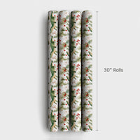 Gator Holiday Gift Wrap, Alligator Christmas Wrapping Paper, Winter Reptile Wrapping Paper, Pine Holly Gift Wrap, Adorable Gator Wrapping Paper