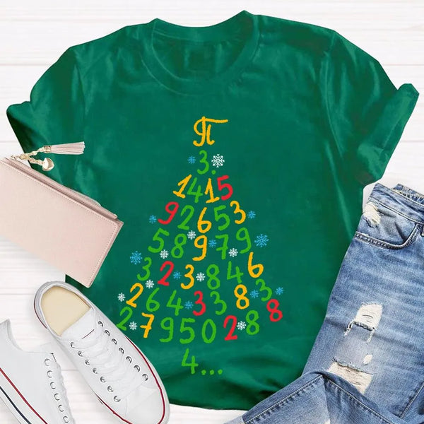 Festive Math Teacher T-Shirt, Christmas Tree Mathematics Shirt, Holiday Math Graphic Tee, Christmas School Shirt, Present for