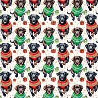 Adorable Dog Holiday Gift Wrap, Black Labrador Christmas Wrapping Paper, Black Lab Present Wrapping Paper, Dog Lover Holiday Wrapping Paper
