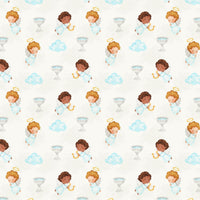 Cloudlight Blessings Gift Wrap, Celestial Angel Wrapping Paper, Angel Holiday Wrapping Paper, Baptism Christmas Gift Wrap Roll