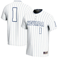 #1 Nevada Wolf Pack Lightweight Collegiate Softball Fashion Jersey - White