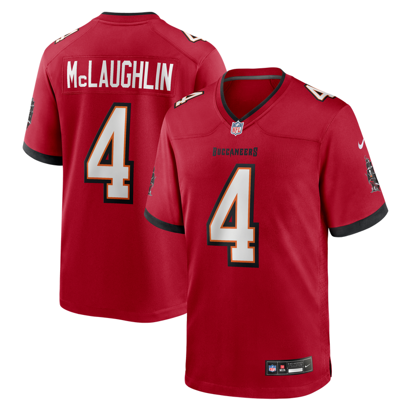 Tampa Bay Buccaneers Chase McLaughlin Red Game Player Jersey