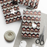 African American Santa with Sunglasses Gift Wrap, Black Santa Wrapping Paper, Cool Santa Christmas Wrapping Paper, Festive Holiday Gift Wrap