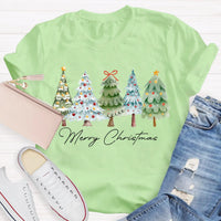 Festive Christmas Tree Shirt, Merry Christmas Tree T-Shirt, Retro Holiday Graphic Tee, Winter Xmas Pullover Tee, Christmas Present