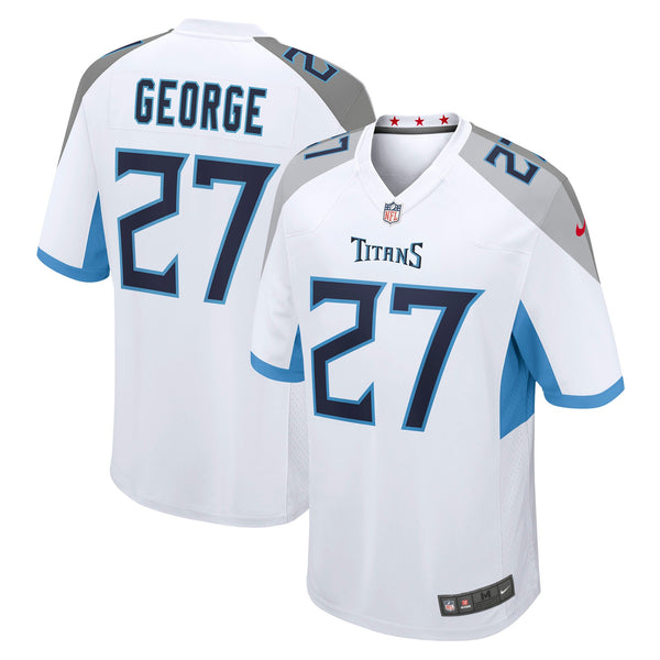 Tennessee Titans Eddie George White Retired Player Game Jersey