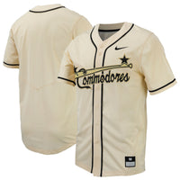 Natural Vanderbilt Commodores Replica Full-Button Baseball Jersey