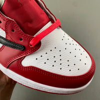 Low Top Sneakers, White Red Colorway, Reverse Hook Design, Lace Up Design, Casual Gift for Sneaker Fans