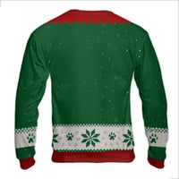 Snowflake Dog Paw Holiday Sweatshirt, Christmas Paw Print Ugly Sweater, Festive Pet Lover Xmas Crewneck, Dog Lover Ugly Sweater Holiday Present