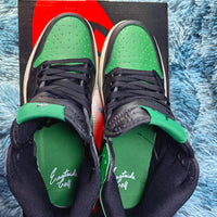 Golf Shoes, Black Green Colorway, Lace Up Design, Casual Gift for Shoe Lovers
