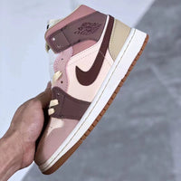 Sneakers, Brown Cream Colorway, Lace Up Design, Casual Gift for Sneaker Fans
