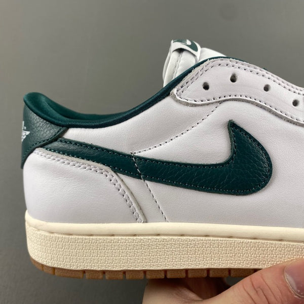 Low Top Sneakers, White Green Colorway, Lace Up Design, Casual Gift for Sneaker Fans