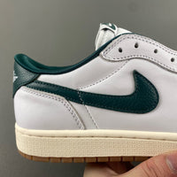 Low Top Sneakers, White Green Colorway, Lace Up Design, Casual Gift for Sneaker Fans