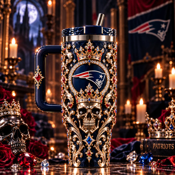 NE Regalia - Crowned Skull, Gilded Scroll and Navy Restraint - main