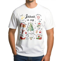 Christian Christmas Shirt, Jesus Is My Greatest Present T-Shirt, Bible Verse Tree Graphic Tee, Faith Holiday T-Shirt, Religious Believer Present