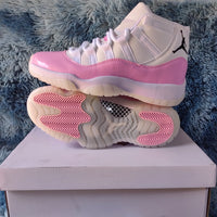 Low Top Sneakers, White Pink Colorway, Lace Up Design, Casual Gift for Sneaker Fans