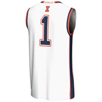 #1 Illinois Fighting Illini Lightweight Basketball Jersey - White