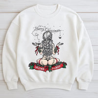 Naughty Holiday Pin-Up Mechanic Sweater, Milwaukee Christmas Sweatshirt, Humorous Xmas Party Tool Crewneck, Adult Christmas Present