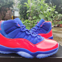 High Top Sneakers, Royal Blue Red Colorway, Lace Up Design, Casual Gift for Sneaker Fans