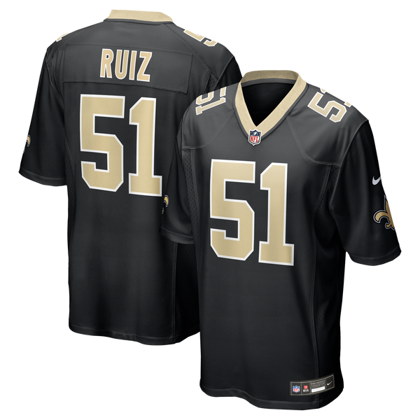 New Orleans Saints Cesar Ruiz Black Game Jersey