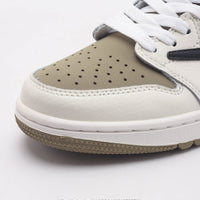 Low Top Golf Shoes, White Brown Colorway, Lace Up Design, Casual Gift for Shoe Lovers
