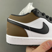 Low Top Sneakers, White Black Brown Colorway, Lace Up Design, Casual Gift for Sneaker Fans