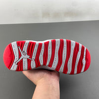 Retro High Top Sneakers, White Red Gray Colorway, Lace Up Design, Casual Gift for Sneaker Fans