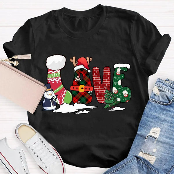 Merry Christmas Vibes Shirt, Adorable Snowman Christmas T-Shirt, Retro Winter Holiday Graphic Tee, Festive Xmas Snowman Shirt