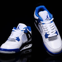 Sneakers, White Blue Colorway, Lace Up Design, Casual Gift for Sneaker Fans