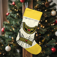 Beaded Graphic Holiday Stocking, Personalized Indigenous Regalia Christmas Stocking, Native Style Cultural Xmas Stocking, Family Present