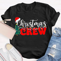 Festive Trees and Lights Graphic Shirt, Christmas Crew T-Shirt, Matching Family Xmas Tee, Holiday Party Group Vacation Shirt