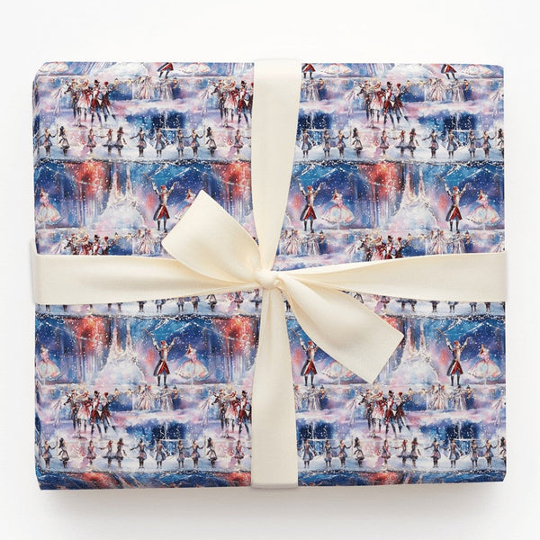 Watercolor Nutcracker Gift Wrap, Nutcracker Ballet Wrapping Paper, Christmas Ballet Wrapping Paper, Holiday Gift Wrap Roll fo
