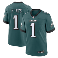 Philadelphia Eagles Jalen Hurts Midnight Green Team Game Jersey