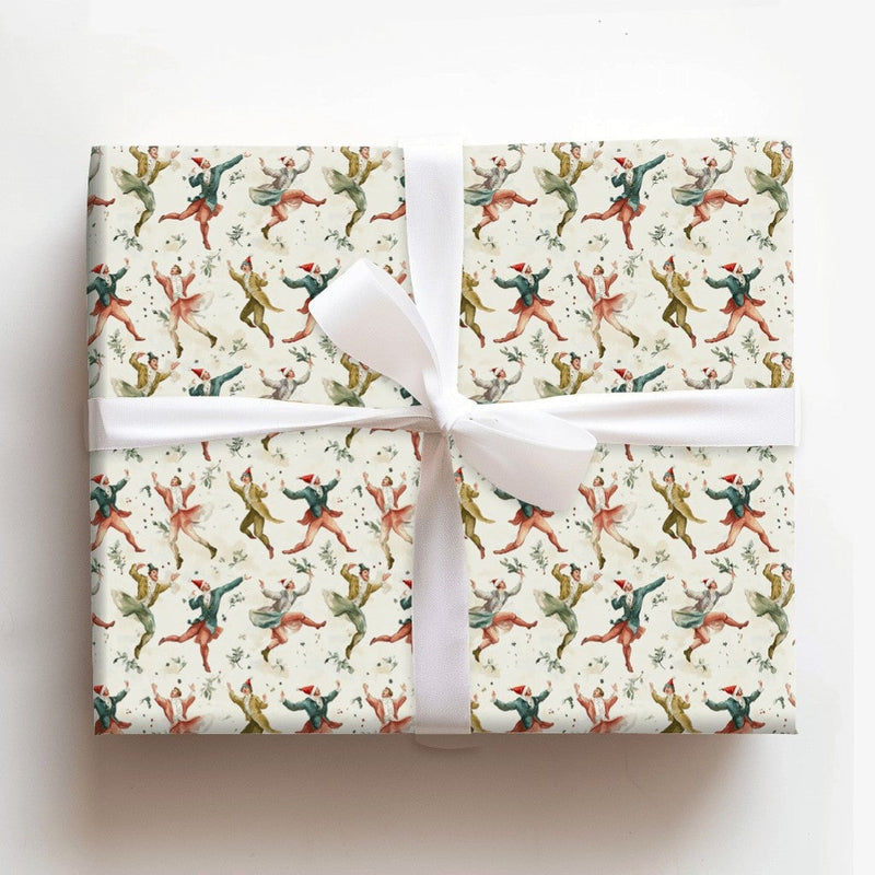 Twelve Days of Christmas Gift Wrap, Ten Lords a Leaping Wrapping Paper, Vintage Holiday Wrapping Paper, Carol Present Wrap Paper Roll